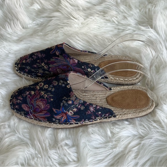 Vintage Havana size 11 NWOT karlie blue floral sandal slip ons boho summer - Picture 2 of 15